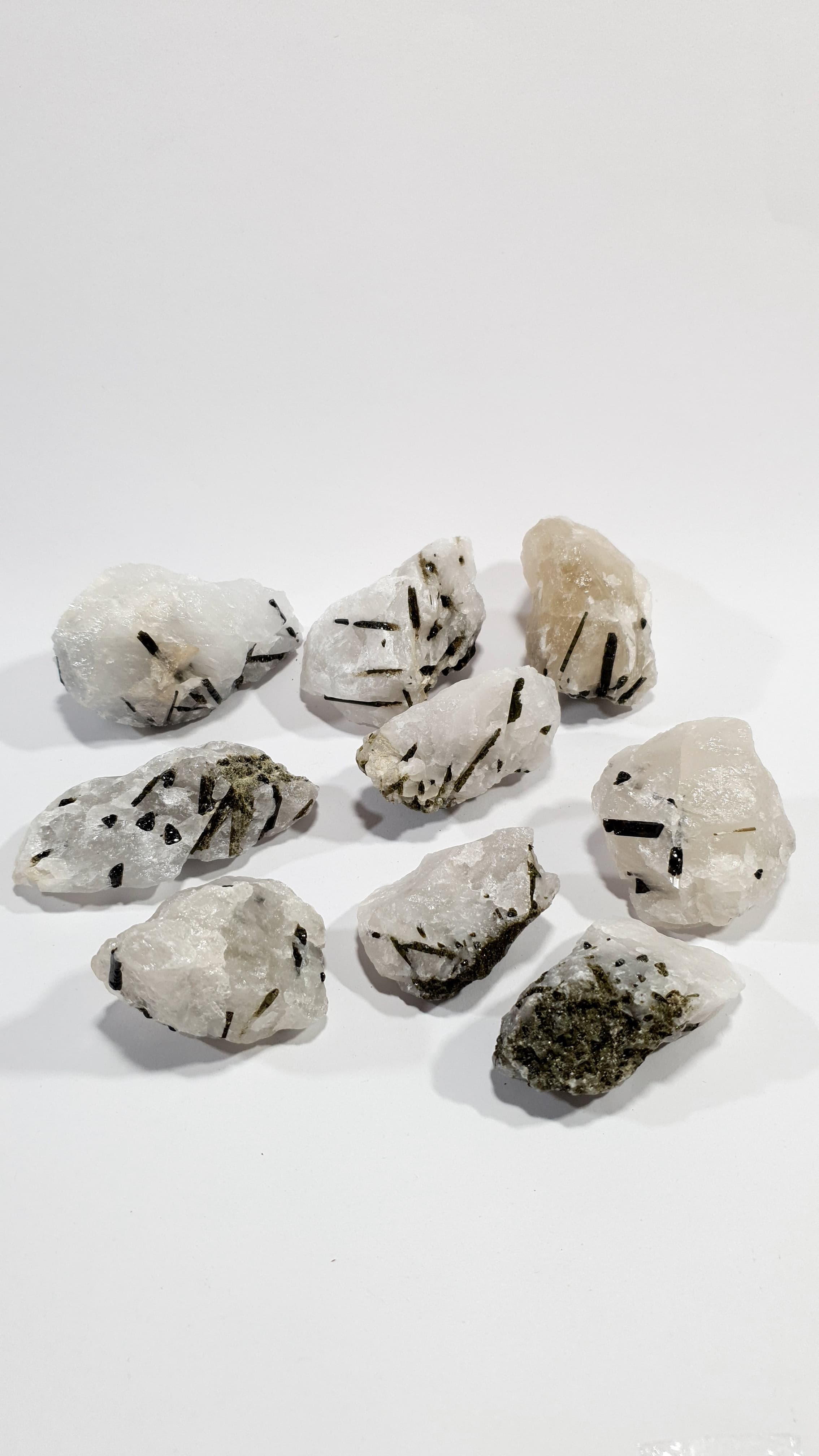 Quartz with Raw Natural Green Tourmaline